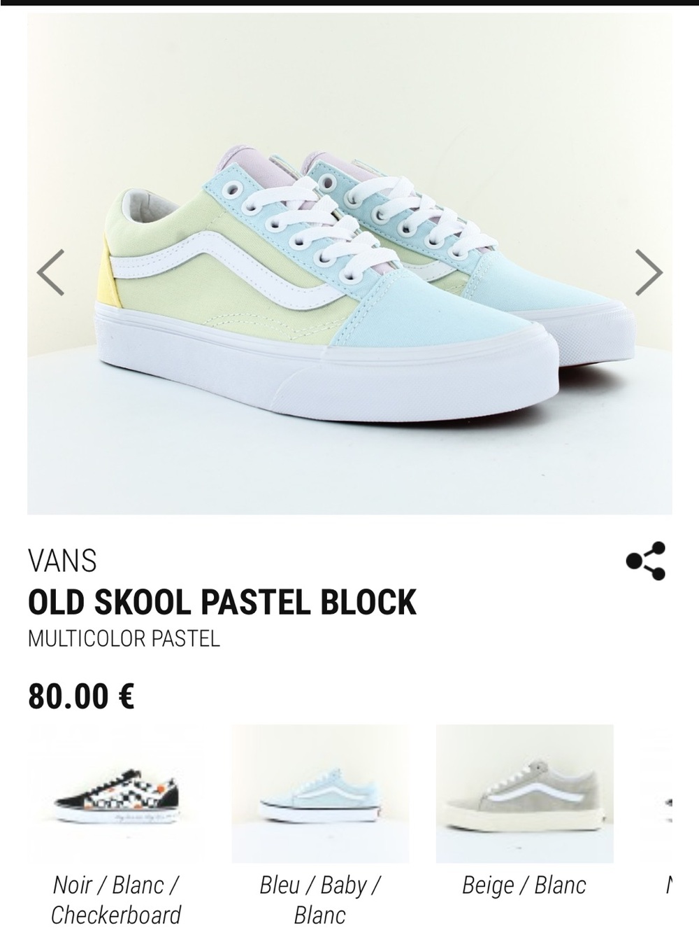 Vans Old Skool Pastel Panel Sneakers - Mint, Baby Blue, Pale Pink, Yellow